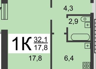 Продаю 1-комнатную квартиру, 31.7 м2, Нижегородская область, улица Героя Самочкина, 14