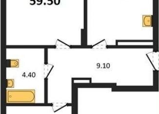 Продам 2-ком. квартиру, 59.5 м2, Калининград, Акварельная улица