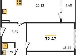 Продам 2-комнатную квартиру, 72.5 м2, Калининградская область, Земельная улица, 30