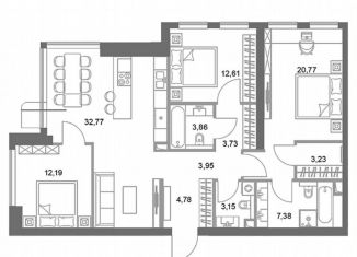 Продается 3-ком. квартира, 108.4 м2, Москва, 5-й Донской проезд, 15с5