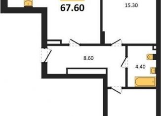 Продам 2-комнатную квартиру, 67.6 м2, Калининград, Акварельная улица