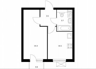 Продажа 1-комнатной квартиры, 32.2 м2, Котельники, ЖК Белая Дача Парк, микрорайон Парковый, 2