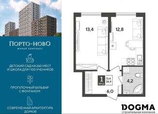 Продажа 1-ком. квартиры, 36.4 м2, Краснодарский край