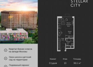 Продажа квартиры студии, 30.1 м2, Москва