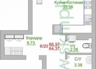 Продается 1-ком. квартира, 76 м2, Пионерский, Портовая улица, 5