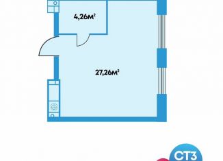 Продаю квартиру студию, 31.5 м2, Астрахань, Советский район, улица Адмирала Нахимова, 141Б