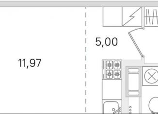 Продам квартиру студию, 25.9 м2, Ленинградская область