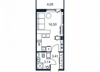 Продается квартира студия, 24.3 м2, Ленинградская область