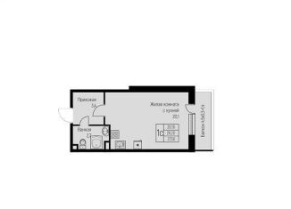 Продаю квартиру студию, 27.5 м2, посёлок Берёзовый, ЖК Прогресс