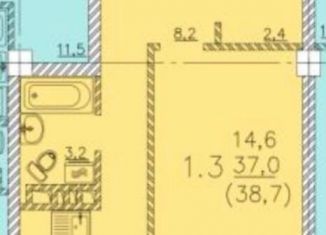 1-ком. квартира на продажу, 40.3 м2, Челябинск, улица Братьев Кашириных, 98