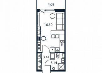 Продаю квартиру студию, 24.3 м2, Мурино