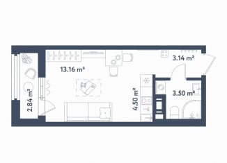 Продаю квартиру студию, 25.7 м2, Санкт-Петербург, метро Фрунзенская