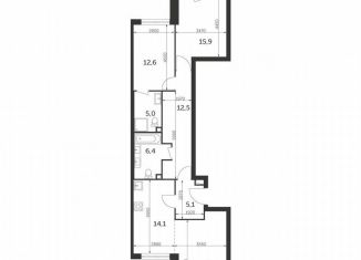 Продаю 2-ком. квартиру, 94.4 м2, Москва, улица Вильгельма Пика, 1