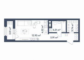 Продажа квартиры студии, 33.1 м2, Санкт-Петербург, метро Фрунзенская