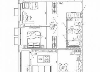 Продам трехкомнатную квартиру, 65 м2, Ростов-на-Дону, проспект Стачки, 200с1