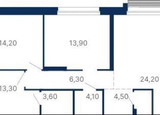 Продажа 3-ком. квартиры, 85.8 м2, Екатеринбург, Московская улица, 249/2, метро Геологическая