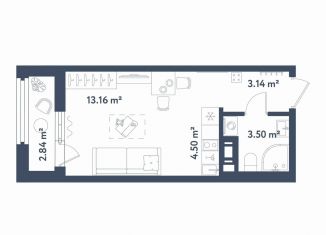 Продажа квартиры студии, 25.7 м2, Санкт-Петербург, метро Фрунзенская