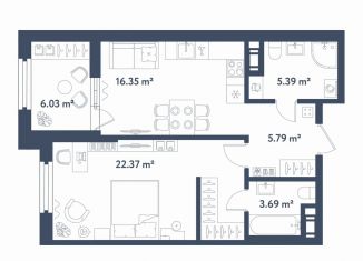 Продается 1-ком. квартира, 56.6 м2, Санкт-Петербург, метро Фрунзенская