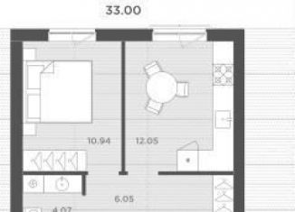 Продается 1-ком. квартира, 33 м2, Калининградская область, Осенняя улица, 2к1