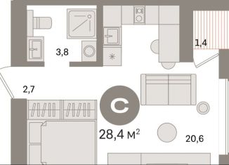 Продажа квартиры студии, 28.4 м2, Санкт-Петербург, Василеостровский район