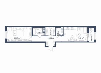 Продается однокомнатная квартира, 62.9 м2, Санкт-Петербург, метро Электросила