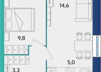 Продается 2-ком. квартира, 43.9 м2, Ижевск, улица Архитектора П.П. Берша, 44