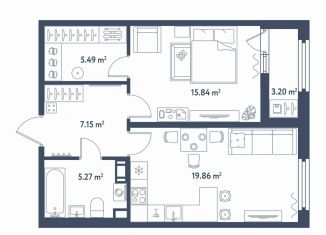 Продажа 1-комнатной квартиры, 55.2 м2, Санкт-Петербург, метро Фрунзенская