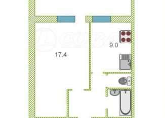 Продается 1-ком. квартира, 34.5 м2, Тюмень, Широтная улица, 148к3, Восточный округ