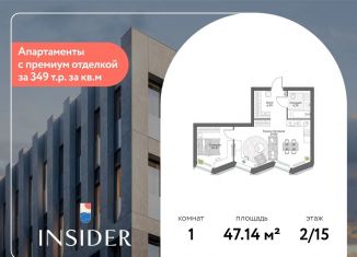 Продаю 1-комнатную квартиру, 47.1 м2, Москва, Автозаводская улица, 24к1