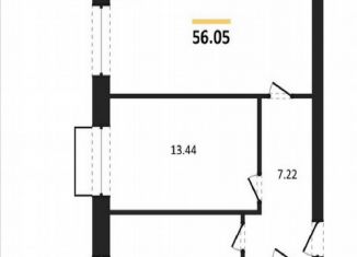 Продаю двухкомнатную квартиру, 56 м2, Казань, улица Лейтенанта Красикова, 12, ЖК Юдино