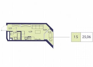 Продажа 1-ком. квартиры, 25.1 м2, посёлок городского типа Ливадия