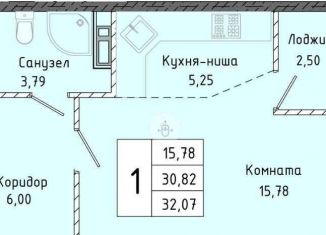 Квартира на продажу студия, 32.1 м2, городской округ Алушта