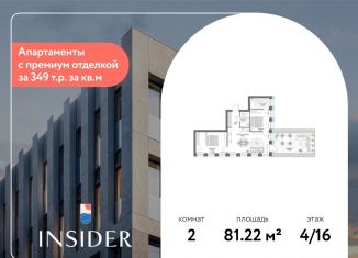 Продаю квартиру студию, 81.2 м2, Москва, метро Тульская, Автозаводская улица, 24к1