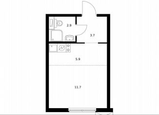 Квартира на продажу студия, 24.2 м2, Москва