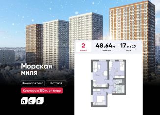 Продажа двухкомнатной квартиры, 48.6 м2, Санкт-Петербург, метро Автово