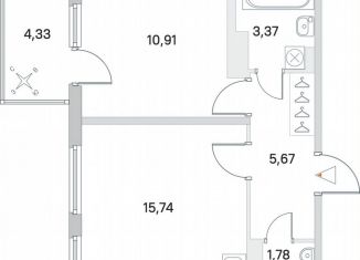 Продам 1-комнатную квартиру, 38.8 м2, Сертолово