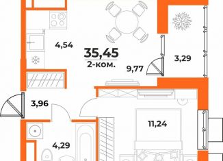 Продается 2-комнатная квартира, 35.5 м2, Хабаровский край