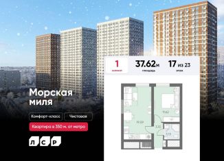 Продаю однокомнатную квартиру, 37.6 м2, Санкт-Петербург, метро Автово