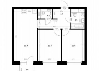 Продажа 2-ком. квартиры, 56.9 м2, Москва, жилой комплекс Полар, 1.4, район Северное Медведково