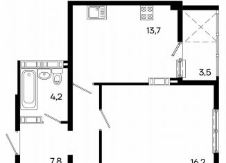 Продаю 1-ком. квартиру, 45.4 м2, Симферополь, улица Трубаченко, 21