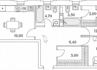 Продажа 2-ком. квартиры, 27.6 м2, Санкт-Петербург, Планерная улица, 99, муниципальный округ Юнтолово