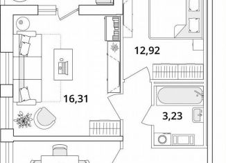 Продаю 2-ком. квартиру, 59.1 м2, Санкт-Петербург, Кубинская улица, 82к3с1, метро Звёздная