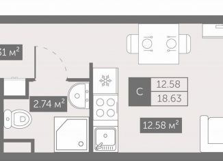 Продам квартиру студию, 18.6 м2, Санкт-Петербург, Невский район